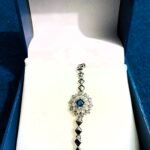 Elegant Sapphire Snowflake Bracelet