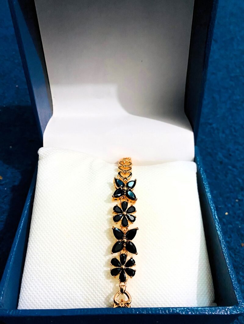 Luxe Black Blossom Bracelet