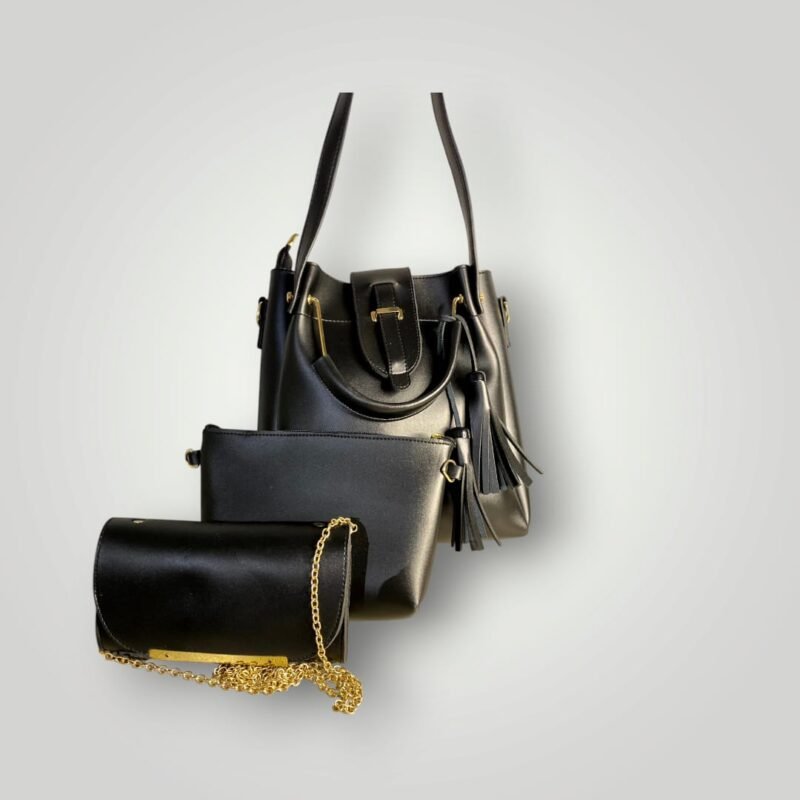 Alexa Black 3 Piece Handbag