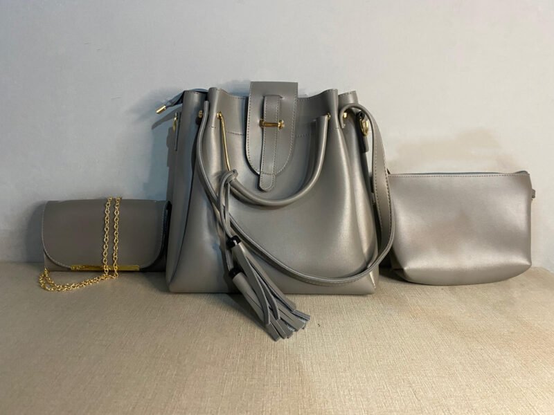 Alexa Grey 3 Piece Handbag