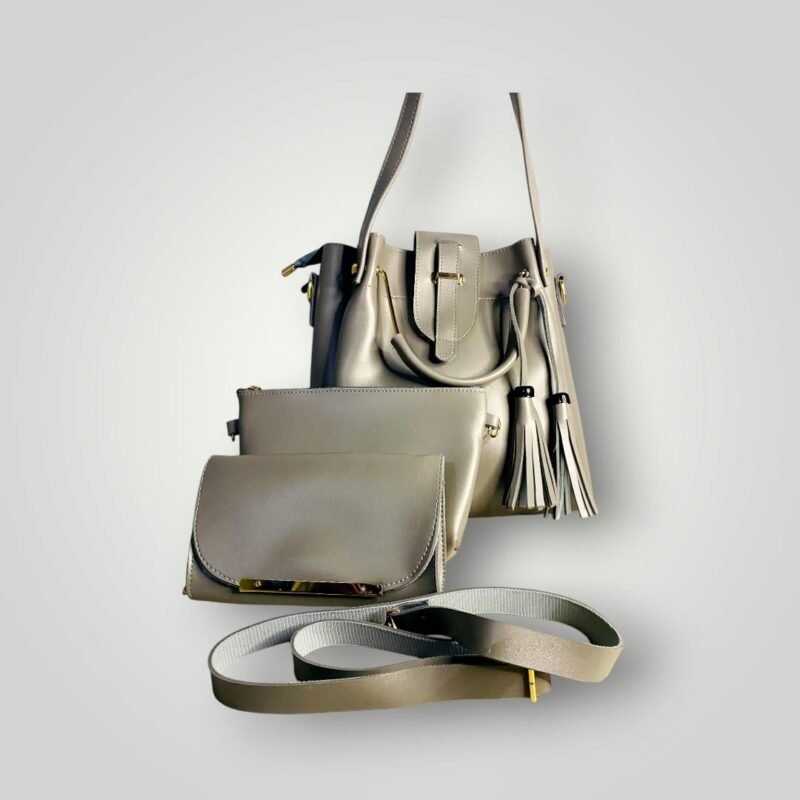 Alexa Grey 3 Piece Handbag