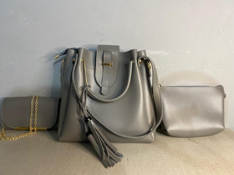 Alexa Grey 3 Piece Handbag