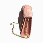 Pink Handbag With Fur Grip