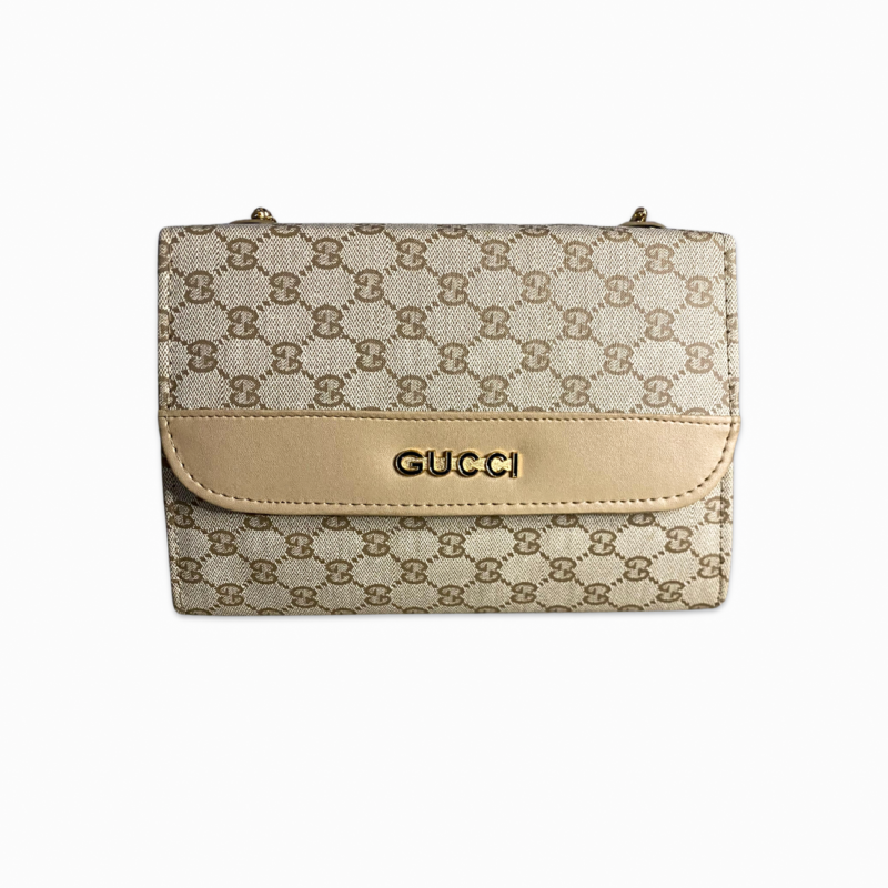 Gucci Skin Brown Soulder Bag With Metal Strap